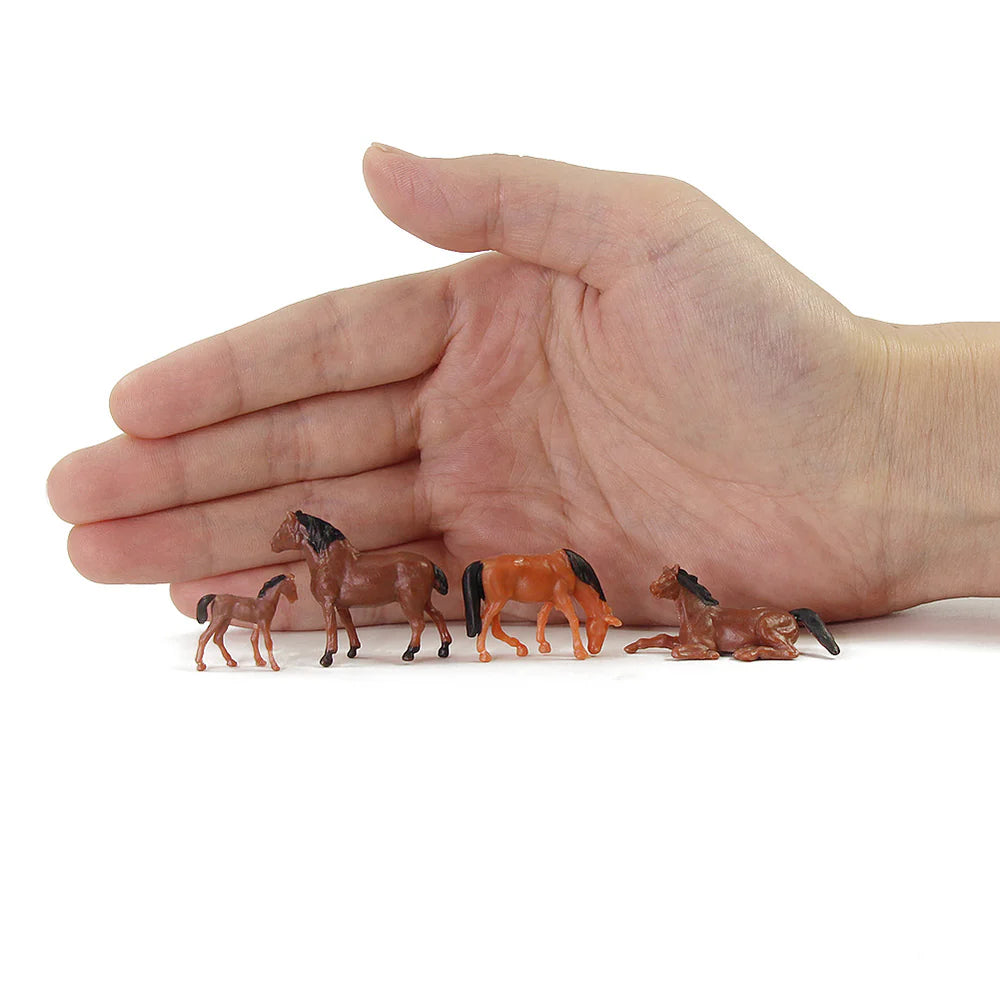 30pcs HO Scale 1:87 Well Painted Horses Farm Animals