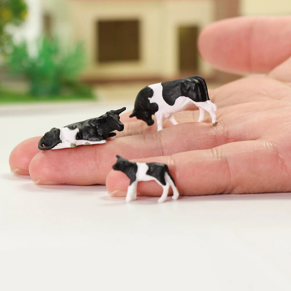 36pcs HO Scale 1:87 Well Painted Cows Horses Farm Animals (Random)