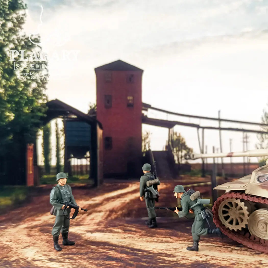 WWII German Military Figures (1:74) - Collector's Series Hand-Painted Resin