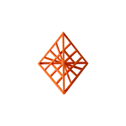 Hollow Geometric Tetrahedron Symmetrical Minimalist Desktop and Shelf Display Ornament — white background