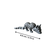 Gray Articulated Opossum Home Decor Ornament, Flexible Desktop Display Decoration