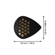 Honeycomb Cutout Textured Surface Guitar Pick — dimensions
