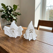 2 Piece Ghost Decorative Statues, Set of 2 Distinct Face Ghost Ornaments for Themed Display — main product view