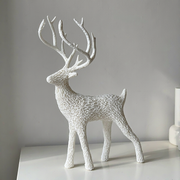 Hollow-Out Deer Figurine, Freestanding Decorative Sculpture for Tabletop, Shelf and Festive Home Display — additional product view