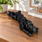 Articulated Movable Joint Wolf Figurine, Poseable Animal Statue for Home Desk and Shelf Decor — main product view