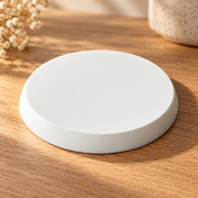 Round Minimalist Display Stand, Smooth Base for Small Collectibles and Desktop Decor Items — product scene