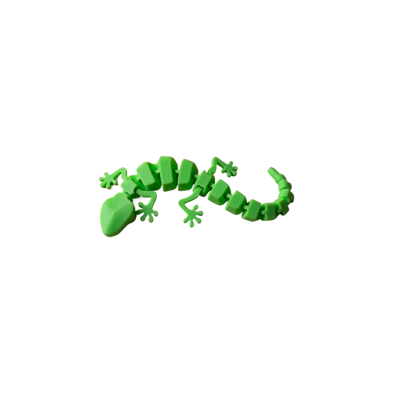 Fully Articulated Flexible Jointed Segmented Lizard — white background