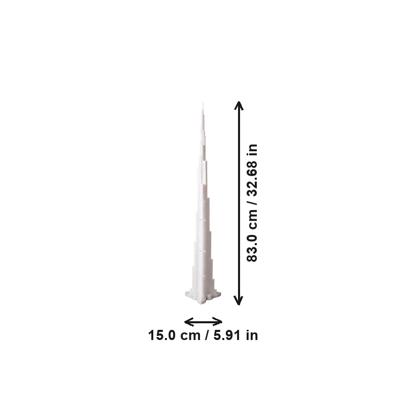 Minimalist Skyscraper Building Model, Architectural Desktop Display Decor for Home and Office — dimensions