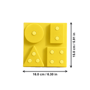 Geometric Shape Matching Set, Stackable Pieces with Matching Base — dimensions