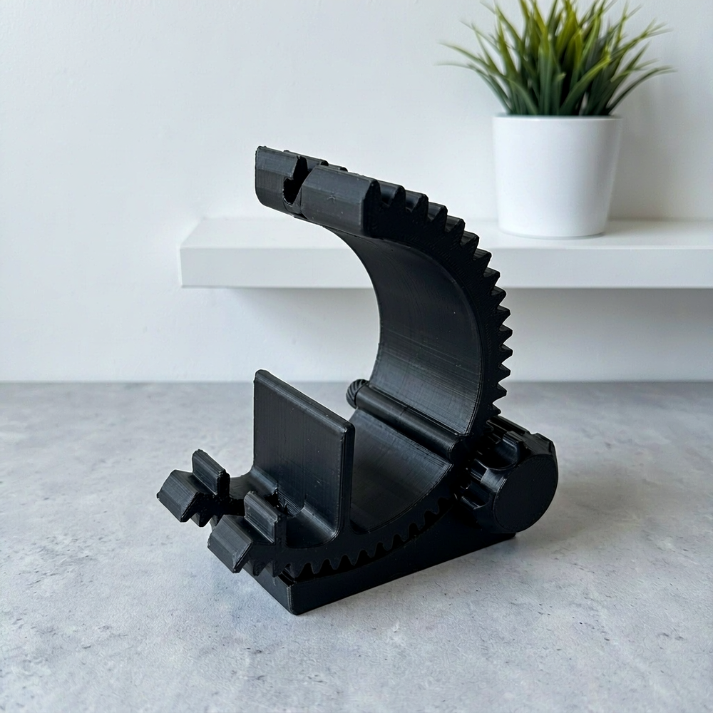 Adjustable Geared Tilt Desktop Smartphone Stand, Desk Phone Holder for Home and Office — additional product view