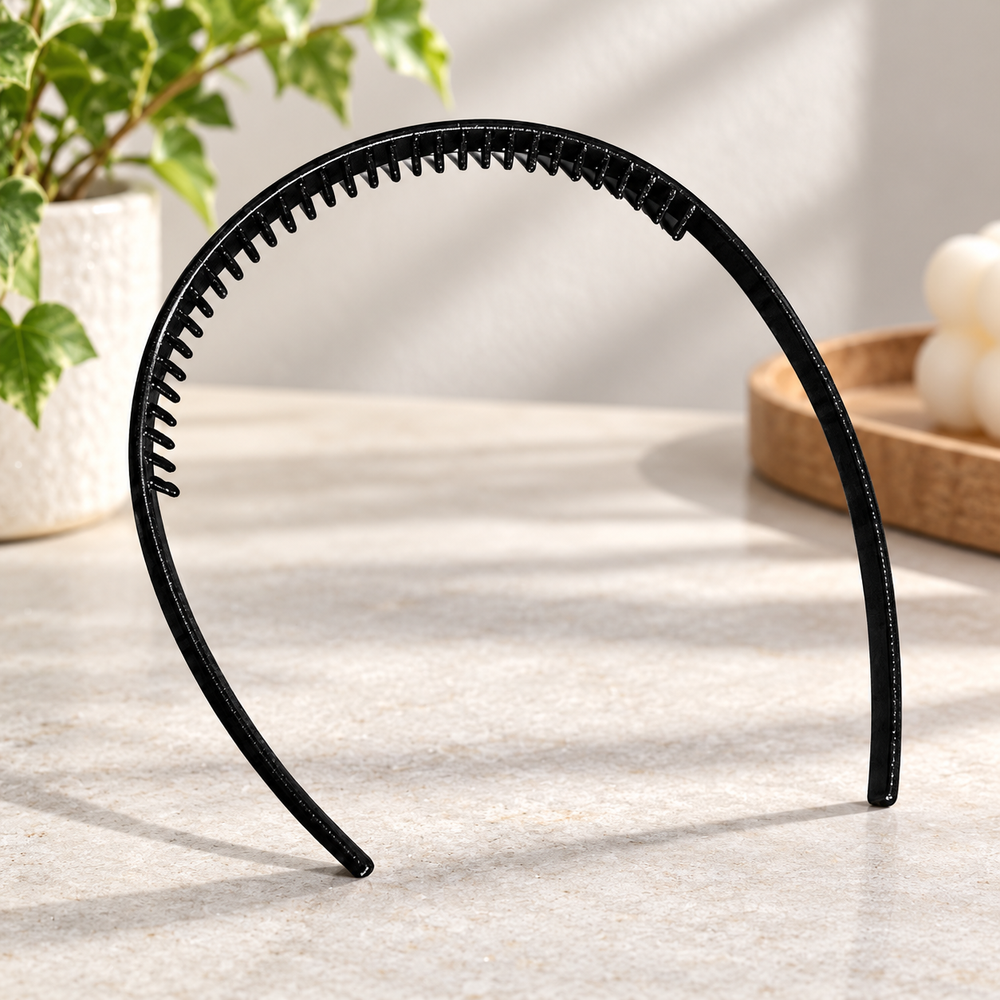 3 Pack Non-Slip Toothed Secure Hold Hair Hoops, Daily Hair Styling Accessories — main product view