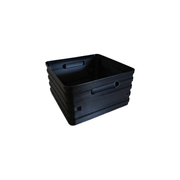 Stackable Storage Box Multi-purpose Desktop Organizer Container with Side Handles — white background