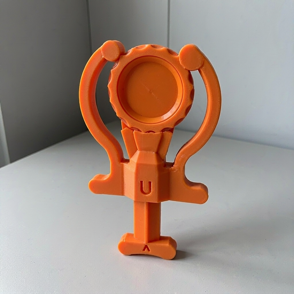 Handheld Disc Launcher with 2 Matching Launch Discs, No Assembly Required, Compact Portable Push-to-Launch Design — additional product view