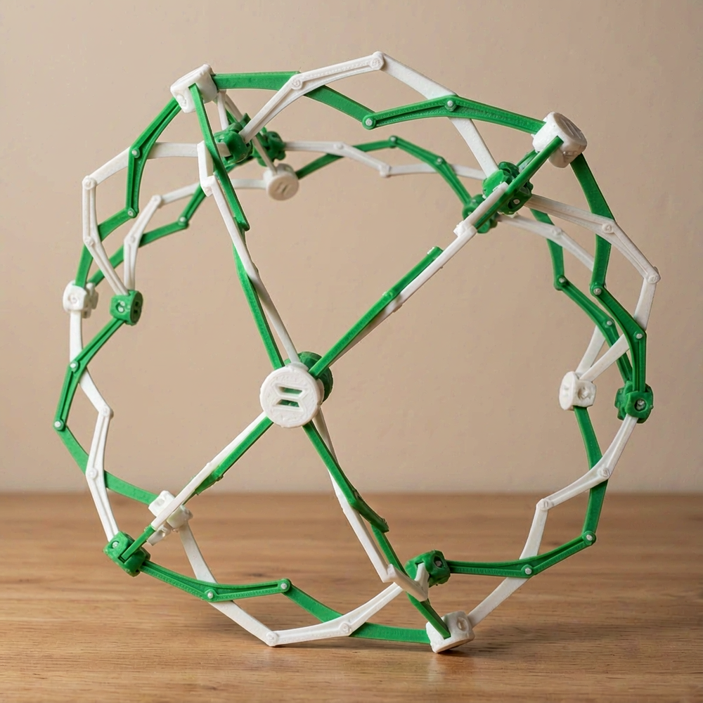 Expandable Geometric Sphere Assembly Kit, Press-Fit No Glue Required, Collapsible Desktop Display Decor — product scene