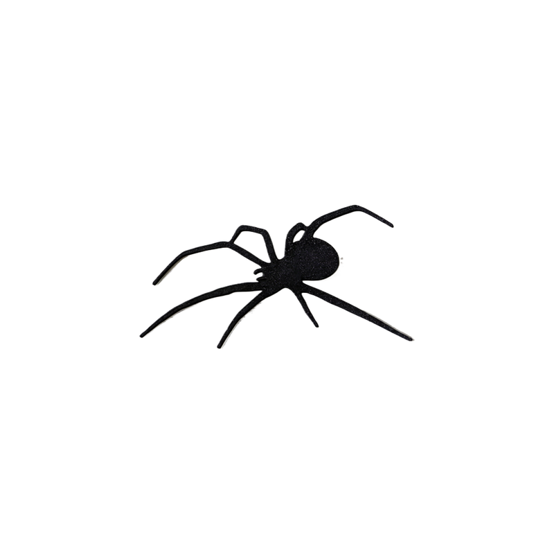 Spooky Flat Spider Silhouette Wall Corner Ornament, Fun Themed Decoration and Prank Prop — white background