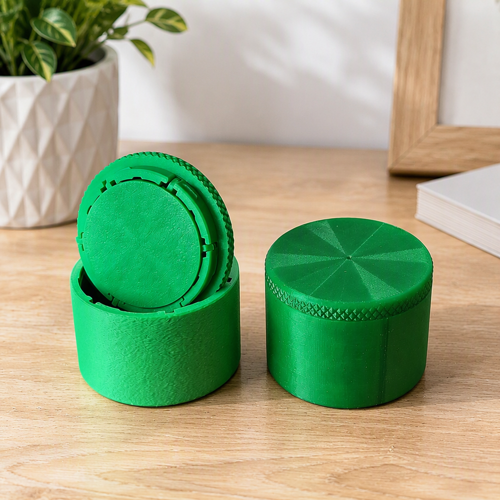 Twist Lock Small Sealed Storage Container, Special Opening Design Portable Small Item Storage Box — main product view