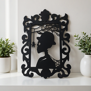6 Piece Gothic Skeleton Silhouette Wall Decor Set, Spooky Hanging Home Decoration — main product view