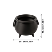 Witch Cauldron Bowl, Halloween Decorative Candy and Small Item Treat Holder for Home and Party Use — dimensions