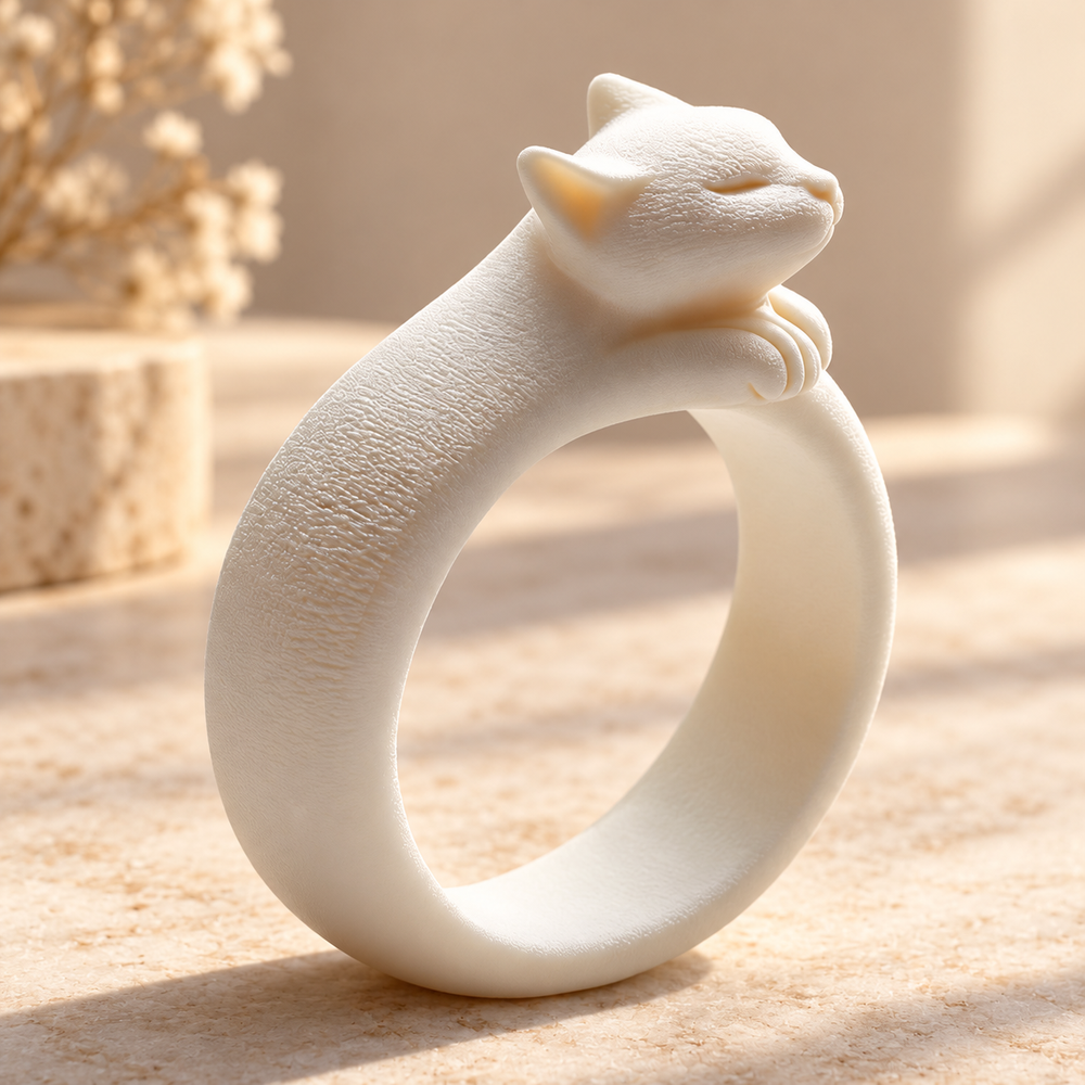 3 Pieces Cute Cat Shape Decorative Costume Rings — product scene