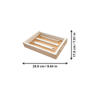 Complete DIY Weaving Loom Craft Set with Frame, Shuttle, Comb and Rocker — dimensions