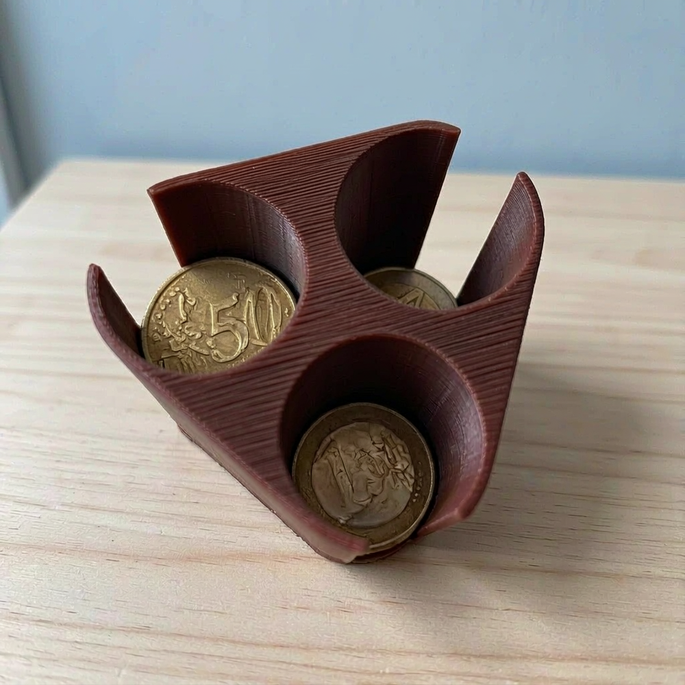 3-Slot Portable Euro Coin Storage Holder, Coin Organizer for Collection and Daily Use — additional product view