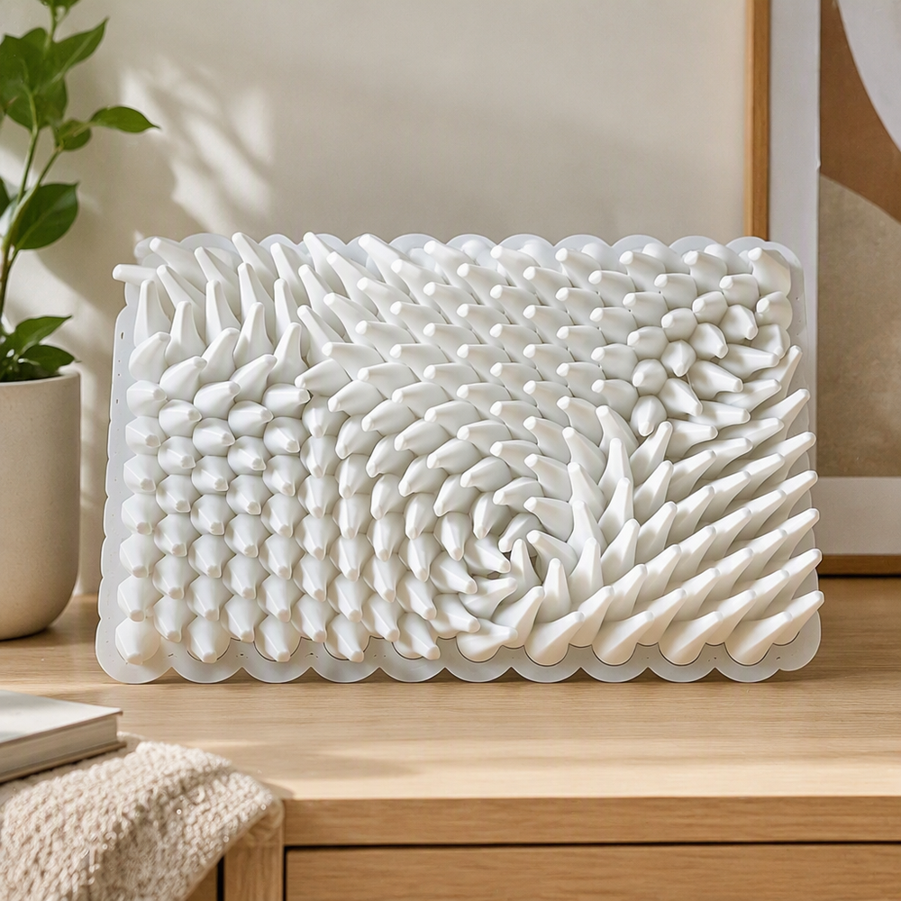 Textured Abstract Geometric Wall Hanging, Modern Minimalist Decor Accent for Wall Display — main product view