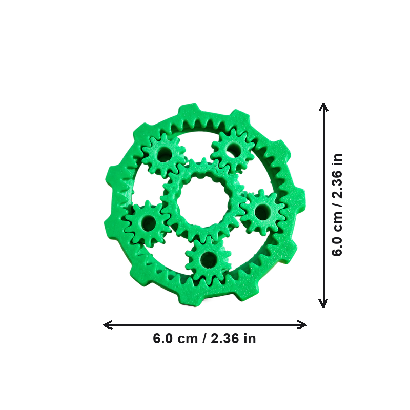 Rotatable Planetary Gear Fidget Spinner with Interlocking Structure — dimensions