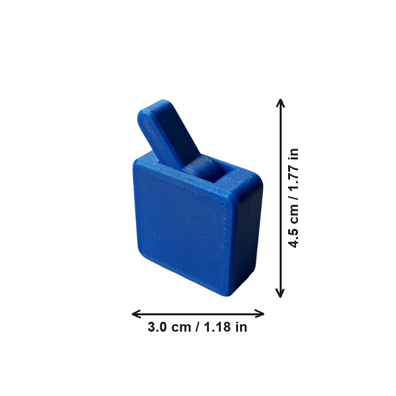 Portable Toggle Fidget Clicker, Crisp Sound Desk Fidget Switch for Stress Relief and Idle Time — dimensions