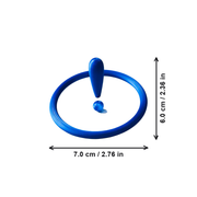 Exclamation Mark Shaped Hovering Fidget Spinner for Desktop Stress Relief — dimensions