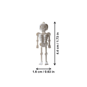 2 Pieces Movable Joint Skeleton Charm Earrings, Spooky Funny Creative Halloween Themed Jewelry — dimensions