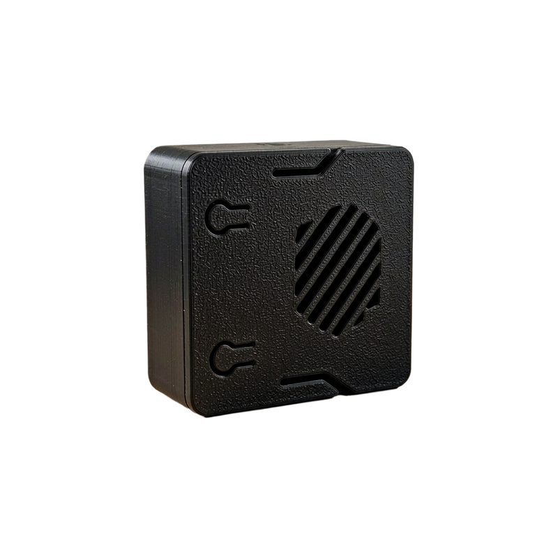 Snap-fit Protective Enclosure Case with Vent Slots for Electronic Circuit Boards — white background