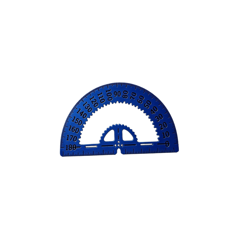 Clear Marking Protractor Angle Ruler, Geometry and Drafting Measuring Stationery for School and Office — white background