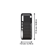 Multi-Function Stencil Ruler Bookmark, Drawing Template for Notebook Journaling and Note Taking — dimensions