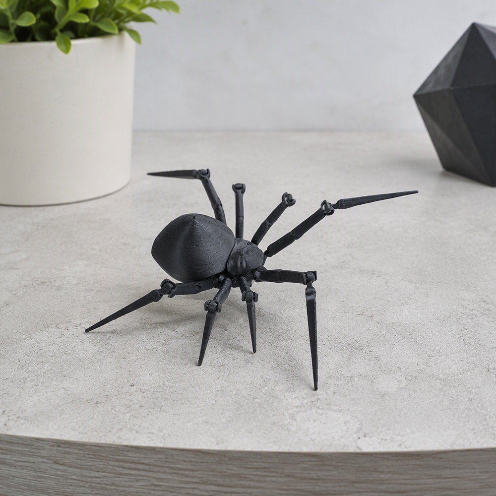 Articulating Poseable Black Widow Spider Novelty Figure — additional product view