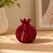 Pomegranate Shaped Hollow Slotted Decor Figurine Tabletop Home Display Ornament — product scene
