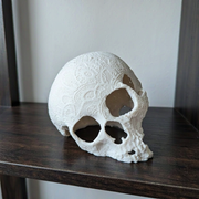 Carved Skull Aquarium Decoration Hollow Hideout for Fish, Shrimp, Crayfish and Hermit Crabs Tank Ornament — additional product view