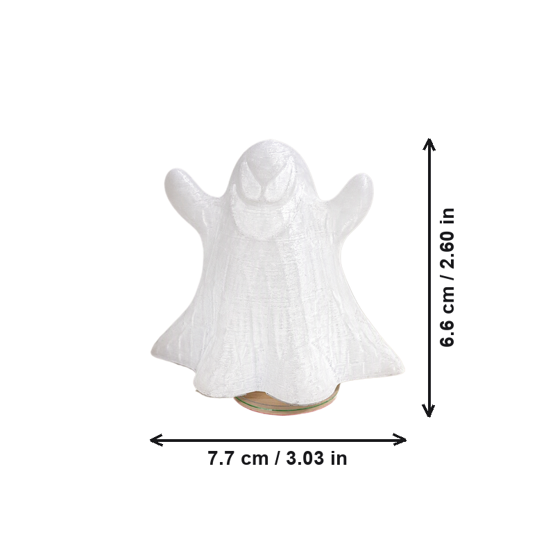 Halloween Ghost Shaped Decorative Tea Light Shade Lamp Cover for Home Desk and Shelf Display — dimensions