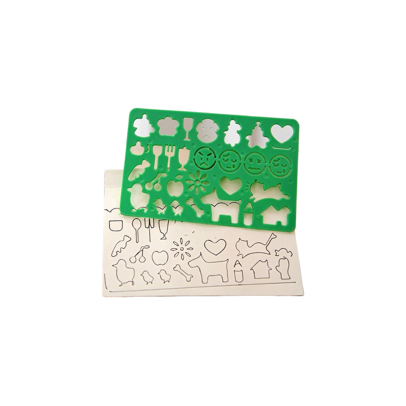 3 Pieces Multi-Pattern Drawing Stencils For Art, Handcraft, Doodling And Tracing — white background