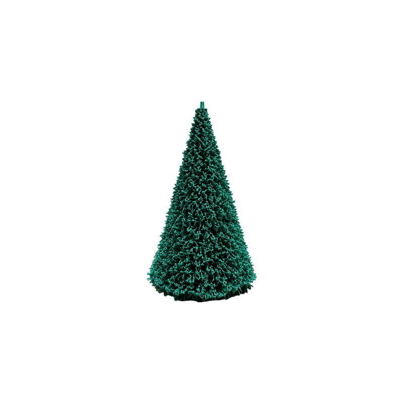 Textured Cone Festive Tabletop Holiday Tree Decoration — white background