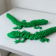 2 Pack Flexible Multi-Jointed Spiked Lizard Desktop Ornament, Posable Decor for Home and Office Desk Display — additional product view
