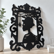 6 Piece Gothic Skeleton Silhouette Wall Decor Set, Spooky Hanging Home Decoration — additional product view