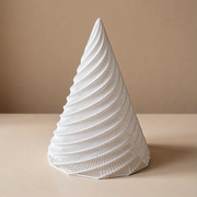 Spiral Hollow Cone Tabletop Ornament, Modern Decor for Desk and Shelf Display — product scene