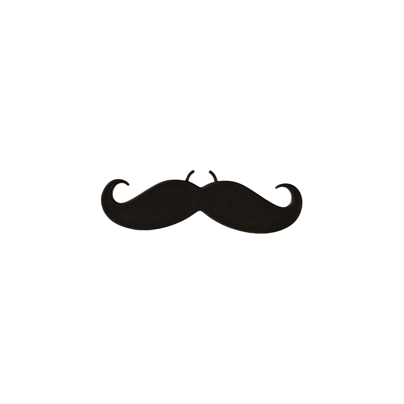 3 Pcs Clip-on Curly Fake Mustaches, Novelty Party Dress-up and Photo Shooting Props Accessories — white background