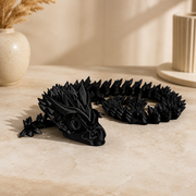 Articulated Spiked Dragon Figurine, Freely Poseable Mythical Creature Statue for Home Office Desktop Shelf Decor — product scene