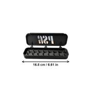 Black RC Pinion Gear Storage Case for RC Cars, Removable Tray, Snap-Fit Lid