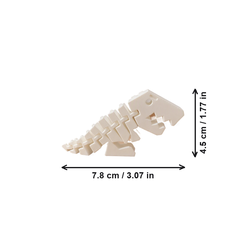 2 Pack Articulated Posable Dinosaur Figurines with Flexible Movable Joints for Display — dimensions