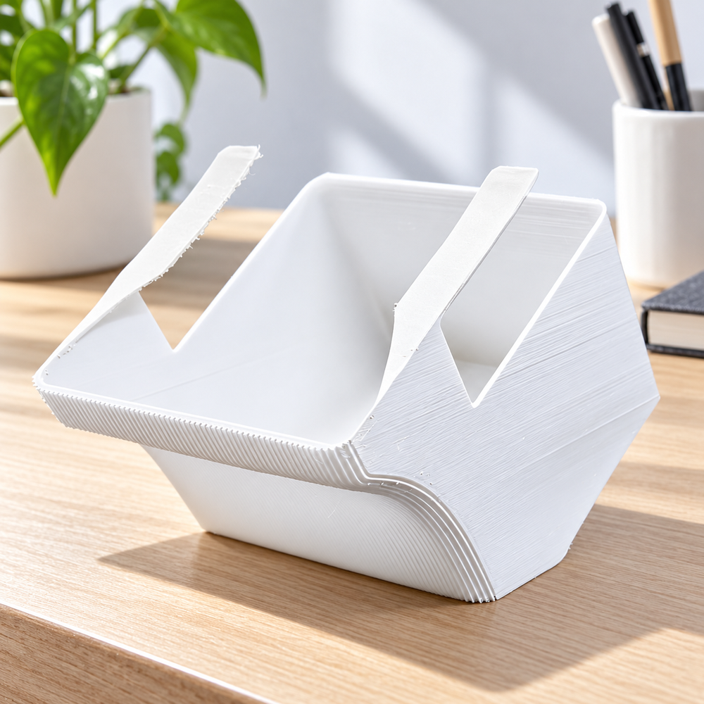 Clip-On Hanging Desk Storage Holder, Space-Saving Table Edge Organizer for Office Workstations — additional product view