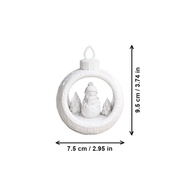 Snowman Scene Hollow Ball Hanging Ornament for Christmas Holiday Decoration — dimensions