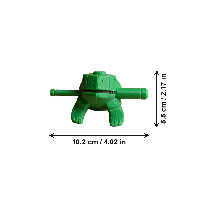 Frog Shaped Percussion Guiro Musical Instrument — dimensions