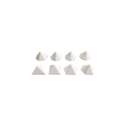 8 Piece Multi-Faceted Geometric Pyramid Set Desktop Home Display Ornament — white background